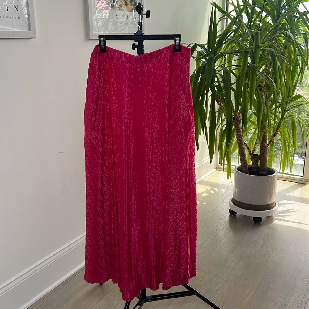 Anthropologie Hot Pink Maxi Skirt